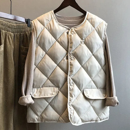 Cotton Sleeveless Loose Ultralight Portable Vest