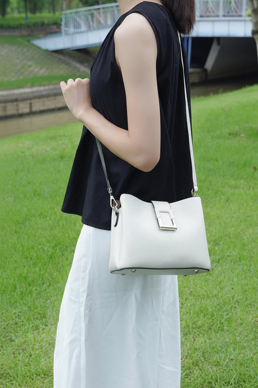 Genuine Leather Noble Shopper Shoulder Large Bucket Bag