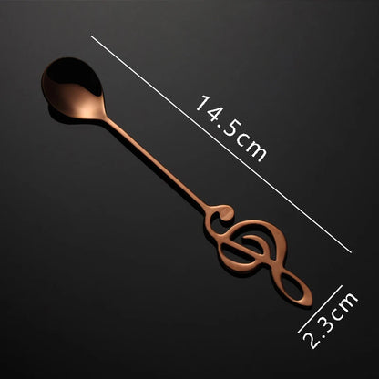 Stainless Steel Coffee Stirring Musical Note Spoon
