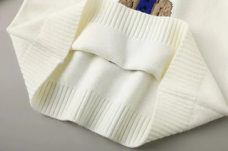 Suéteres de punto de cachemir con estampado de oso