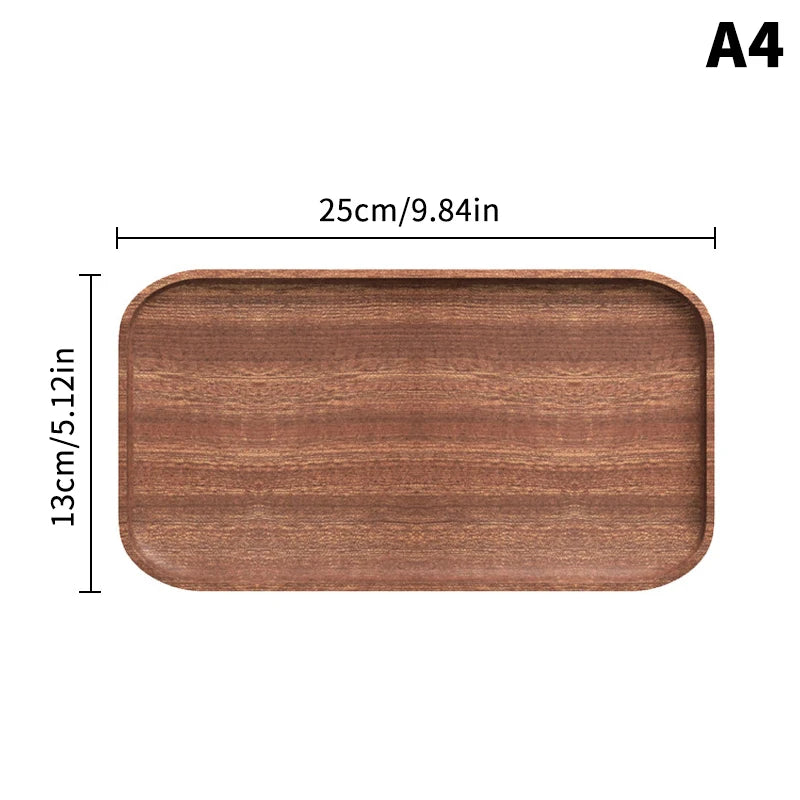 1PC Wooden Serving Oval Wood Tray