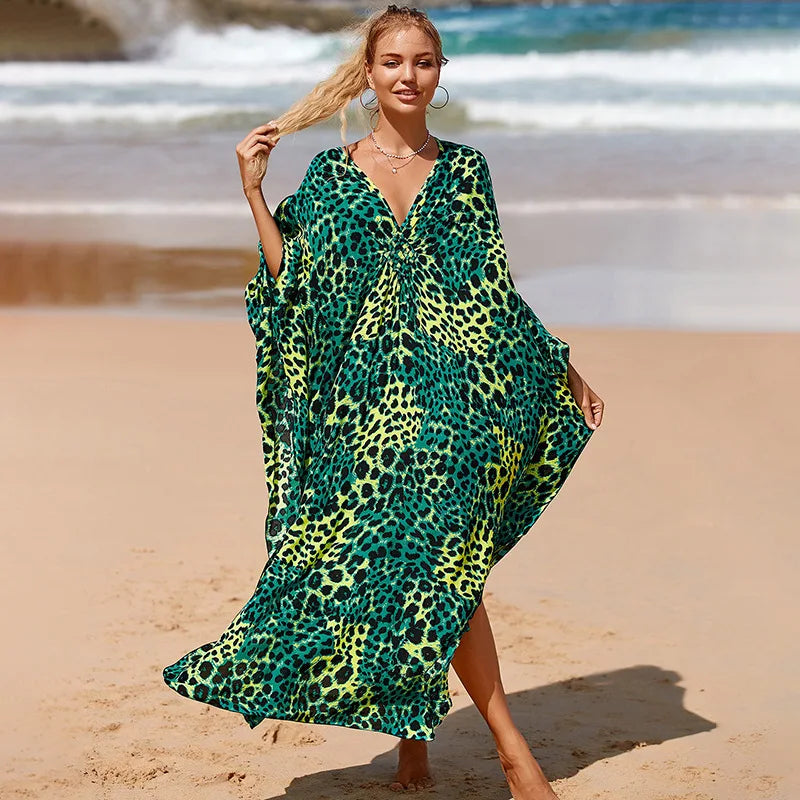 Kaftan Swimsuit Cover Up Oversized Long Beach Dress