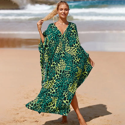 Kaftan Swimsuit Cover Up Oversized Long Beach Dress