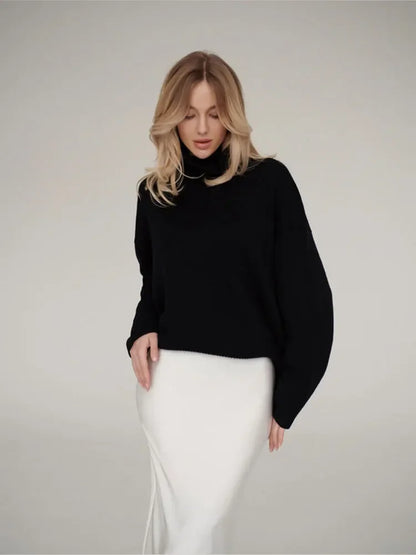 Faldas largas informales de satén de talle alto