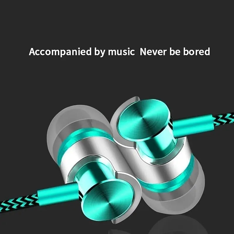 9D HIFI Heavy Bass Metal Wired Earphone Digital Headphone