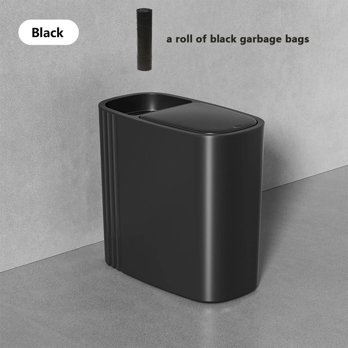 Large Capacity Bathroom Trash Can with Lid Odor