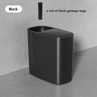Large Capacity Bathroom Trash Can with Lid Odor