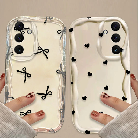 Black Bowknot Heart Case for Samsung Galaxy