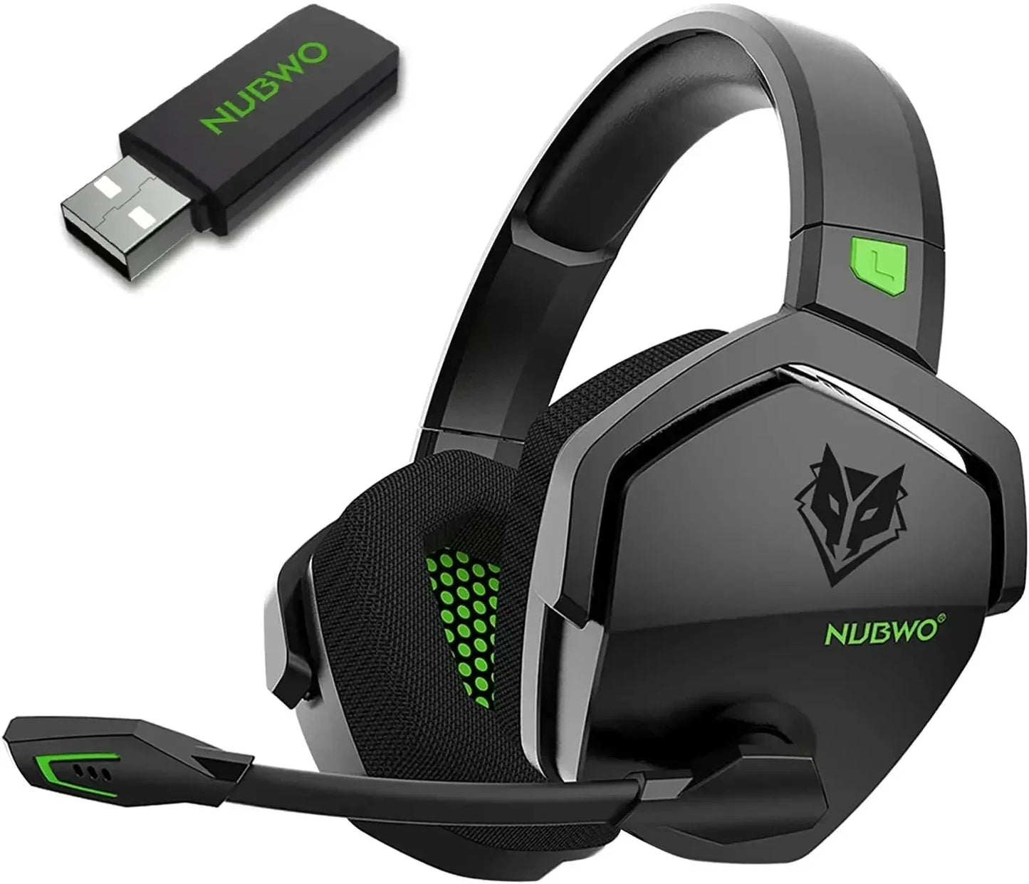 Dual Wireless Gaming Headphones 2.4GHz Bluetooth 5.3 Headsets Gamer with Microphone