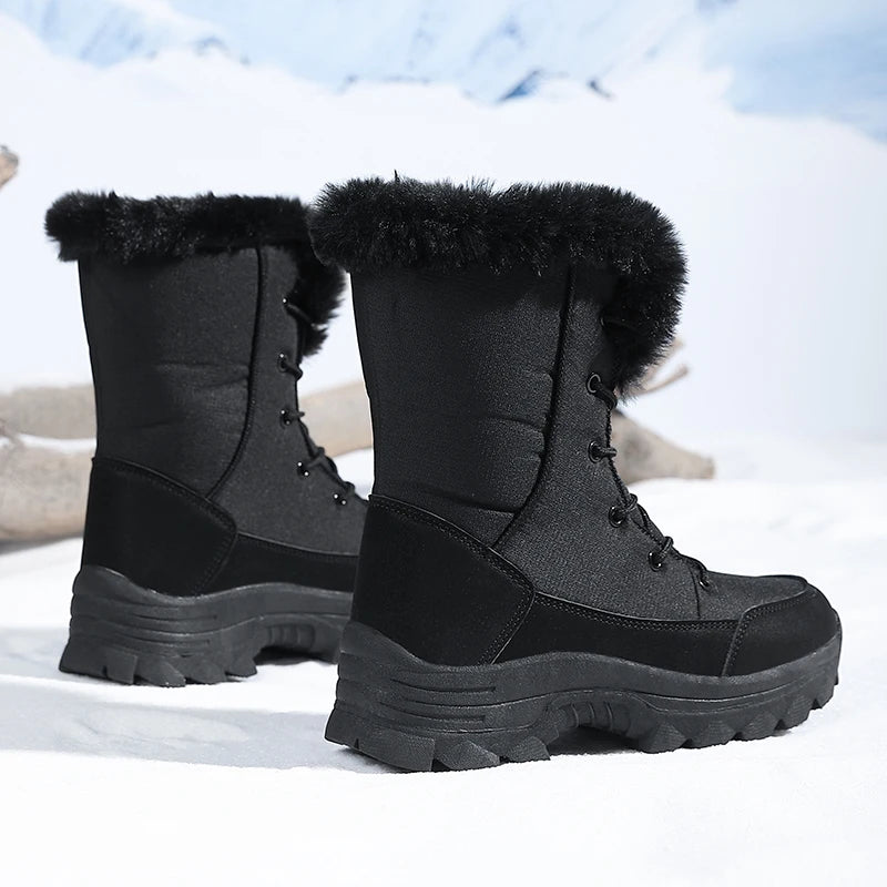 Winter Snow Waterproof Non-Slip Warm Northeast-Style Large Cotton  Boots