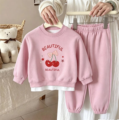 Child Cartoon Spring Autumn Long-sleeved Tracksuits Lovely Pullovers 2pcs