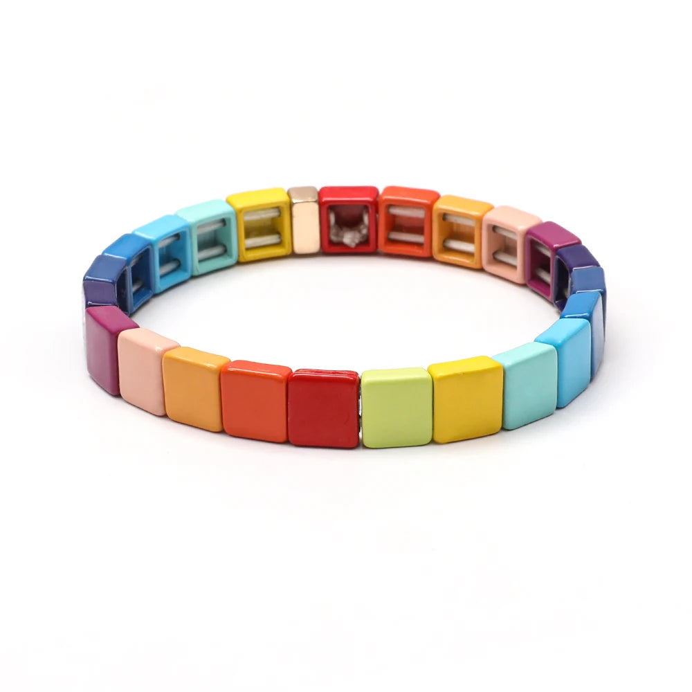 Elegant Rainbow Boho Geometric Bracelets
