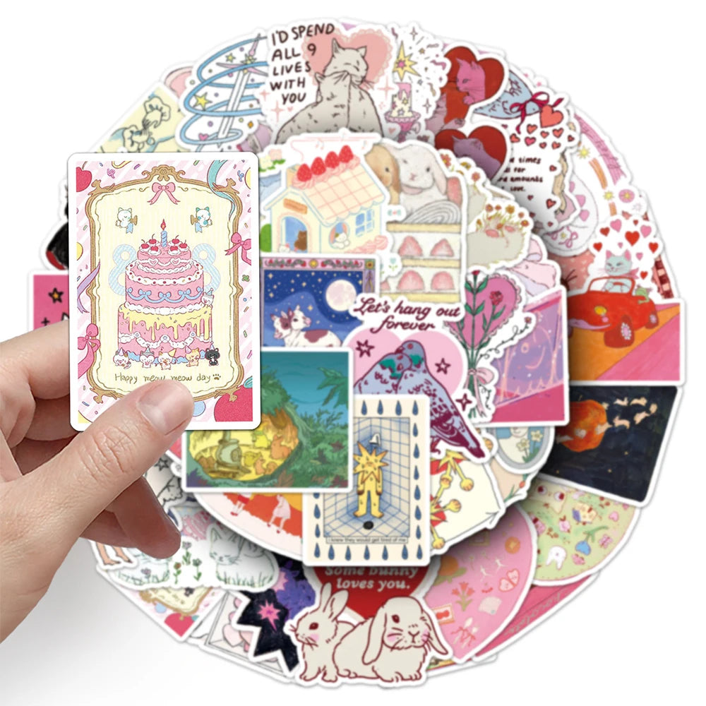 10/30/50PCS Cartoon Fairy Tale Stickers Aesthetic Cute