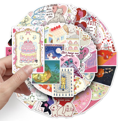 10/30/50PCS Cartoon Fairy Tale Stickers Aesthetic Cute