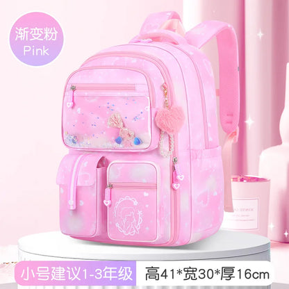 Refrigerator Door Multiple Pockets Light Burden Reduction Elementary School Bag