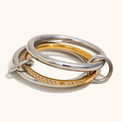 DANA Mix Dua Circle Stainless steel Ring