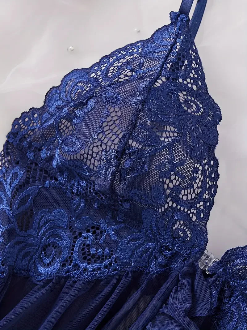 Sexy Mini Dress V Neck Full Slip Babydoll Lingerie