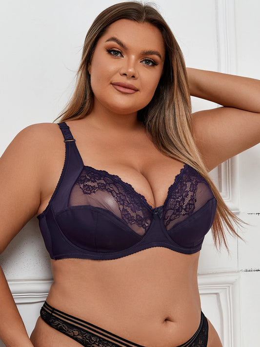 Plus Size Bras Super Thin Sexy Lace Lingerie