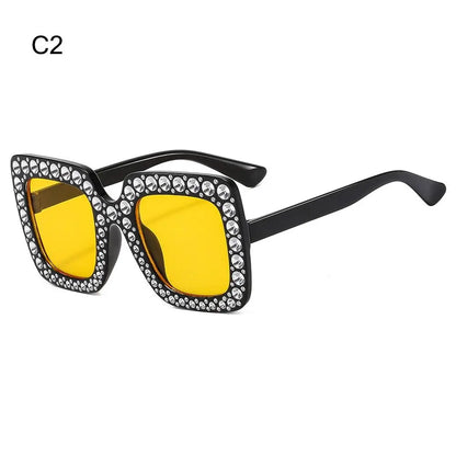 Square Glitter Children Diamond Sunglasses