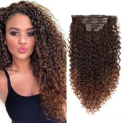 26inch Synthetic Jerry Curly Clip In Hair Extension