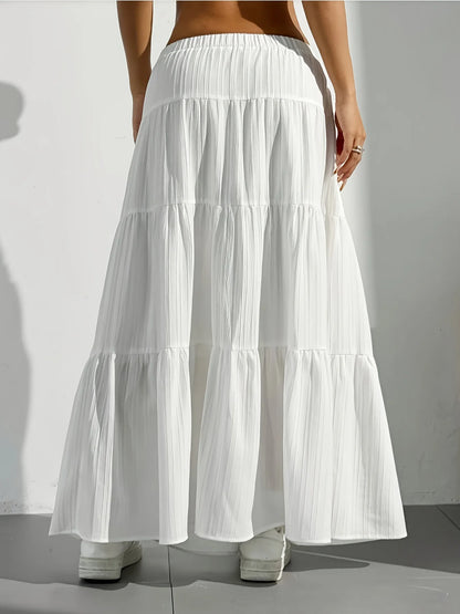Half-length with straps patchwork large-flared dresses