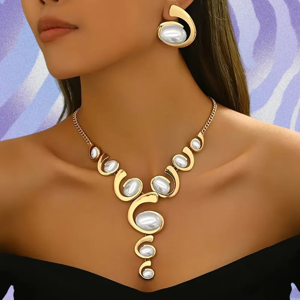 3Pcs/Set Geometric Jewelry Elegant Vintage Bohemian Spiral Snail Coil Set