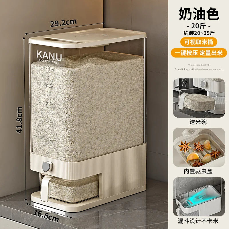 High-end pressing rice bucket insect-proof storage container
