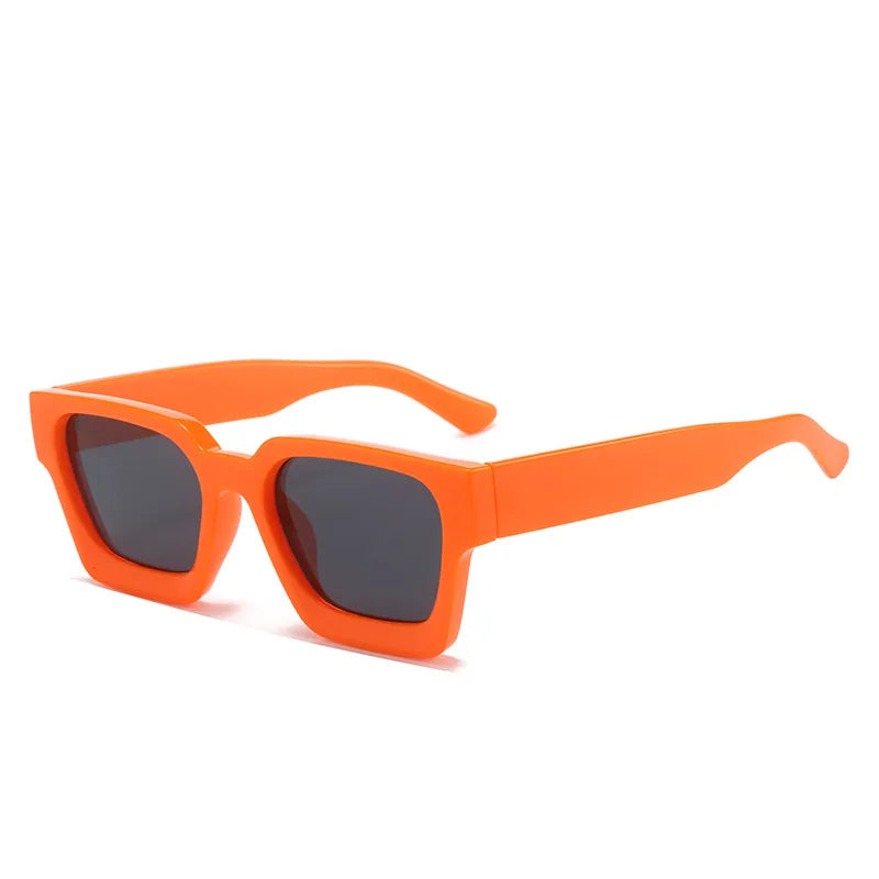 Square Luxury Retro Green Brand Designer Sun Glasses