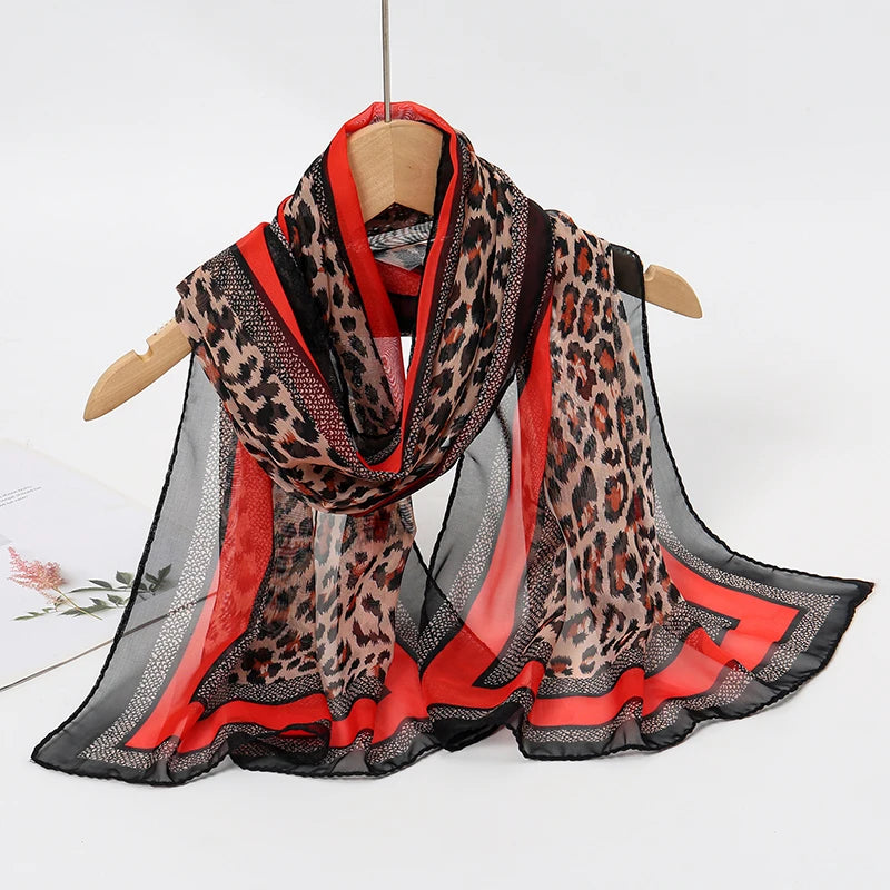 Chiffon Long Silk Scarf Turban