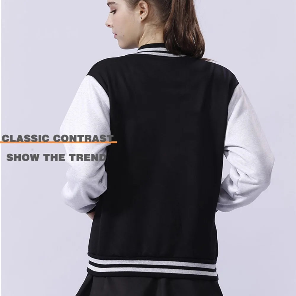 New York 1985 Letter Prints Loose Baseball Jersey Fleece Warm Soft Jackets