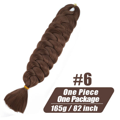 82 Inch Long Jumbo Braiding Hair Synthetic Braids Crochet Hair Extensions 165g