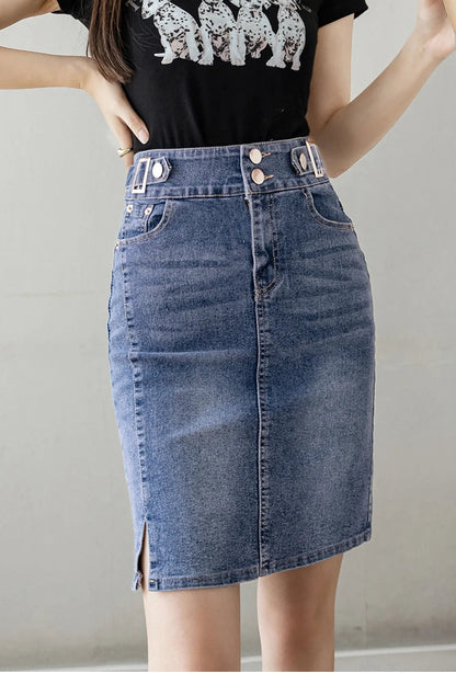 High Waist  Jeans Skirts Slim