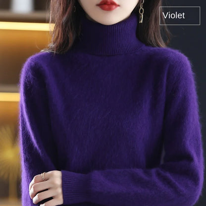 Cashmere Turtleneck Pullover Sweater