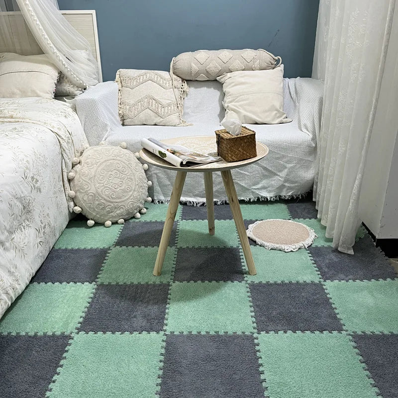 Soft Plush Warm Carpet Baby Play EVA Foam Floor Game Mat