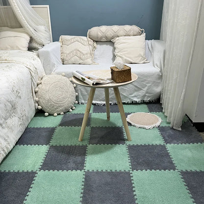 Soft Plush Warm Carpet Baby Play EVA Foam Floor Game Mat