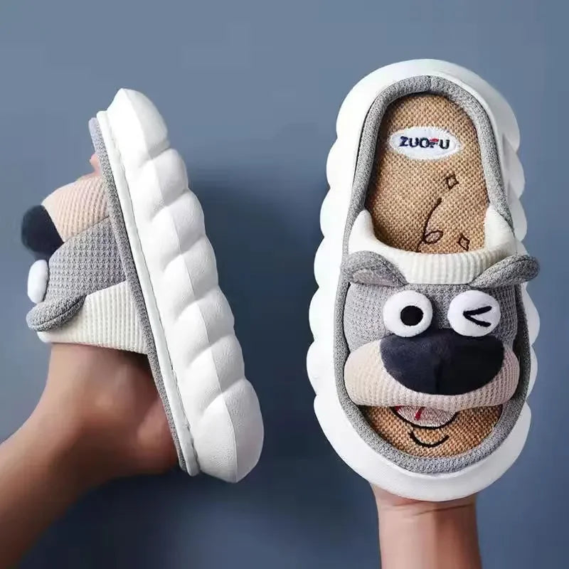 Cute Cartoon Lovely Animals Bedroom Cotton Home Indoor Thick Sole Slippers