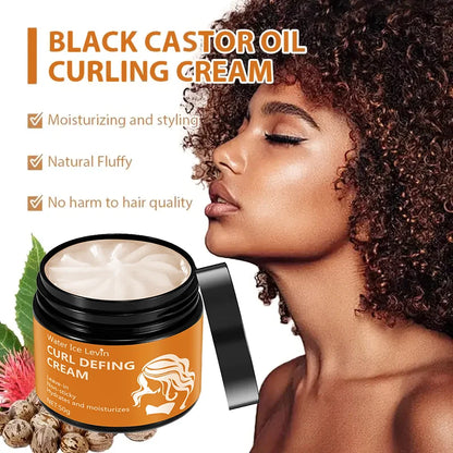 50g Black Castor Oil Curly Hair Styling Cream