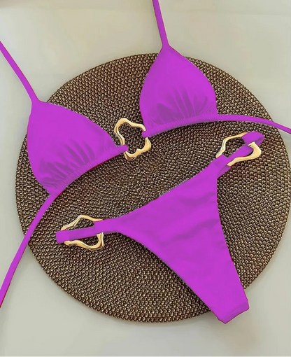 Sexy Bikini Lace-up Split Two-piece Swimsuit