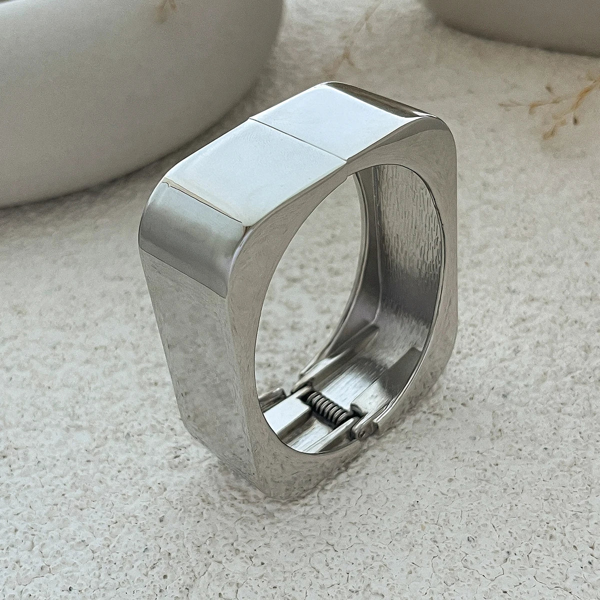 Geometric Cuff Chunky Wide Open Bracelet