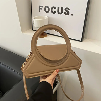 Pu Leather Elegant Tote Versatile Vintage Small Square Bag