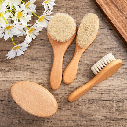 Wooden Handle Brush Baby Hair Brush