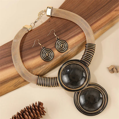 African Colorful Geometry Necklace Jewelry Set