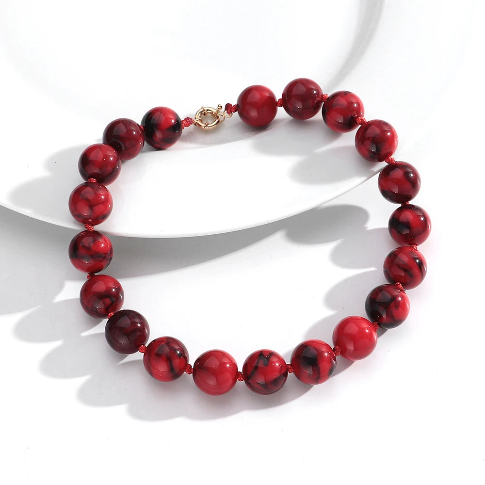 Bohemian Style Handmade Beaded Necklace Jewelry