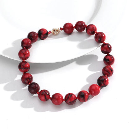 Bohemian Style Handmade Beaded Necklace Jewelry