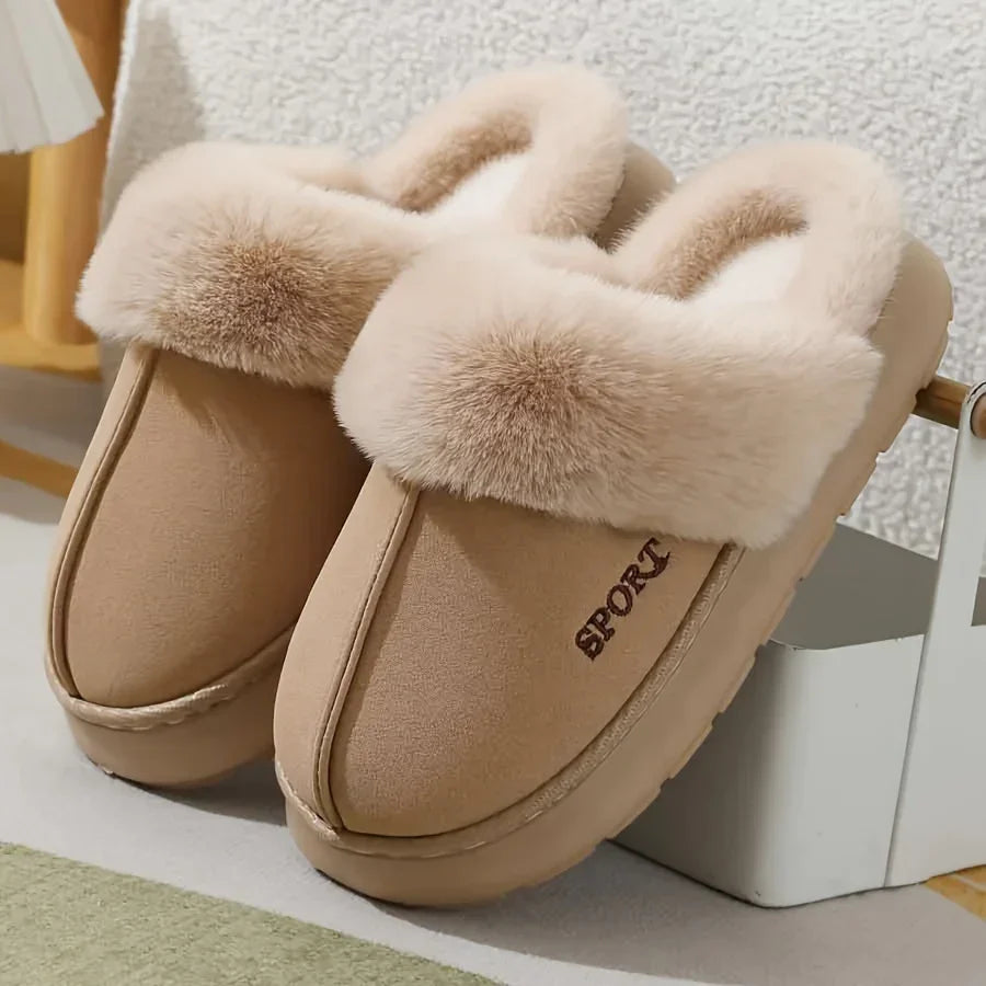 Fluffy Thick Sole Non Slip Faux Fur Slippers