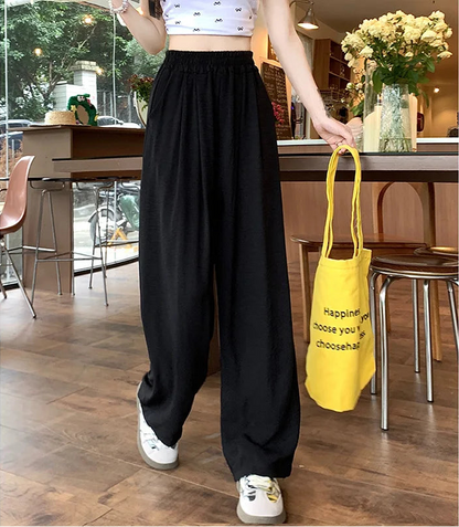 Colorful Ice Silk Baggy Straight Leg Pants