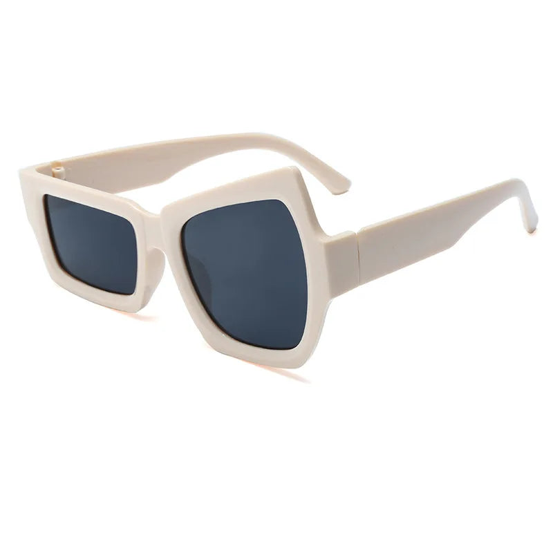 Eyebrow Polygon Vintage Square Sun Glasses