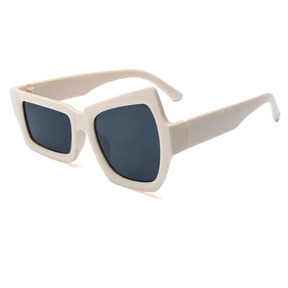 Eyebrow Polygon Vintage Square Sun Glasses