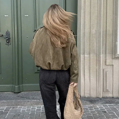 Bomber Jackets Long Sleeve Loose Coats