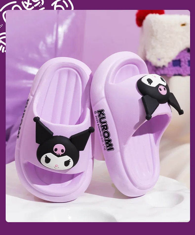 Cute Kuromi Girls Hello Kitty Slippers